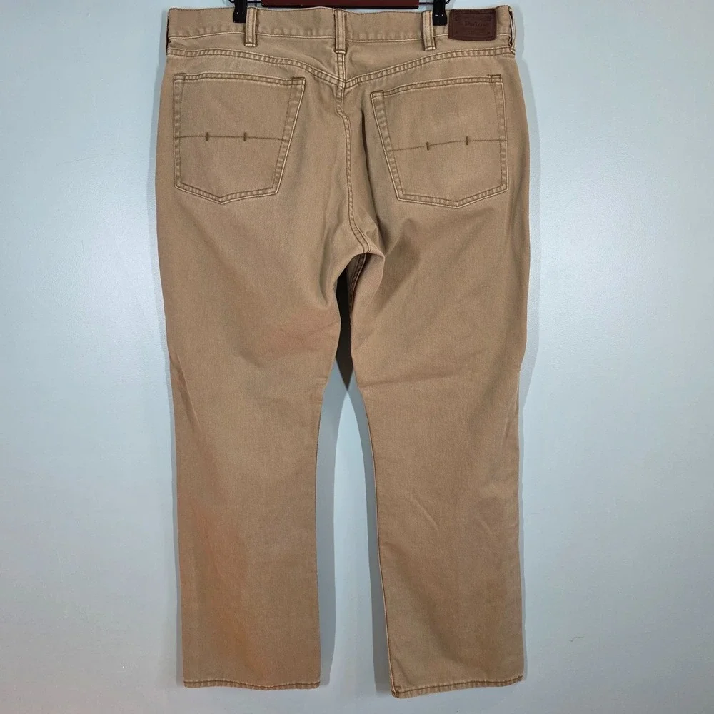 Polo Ralph Lauren Classic 867 Khaki Jeans Men's 40x31 Cotton Straight Fit Cotton